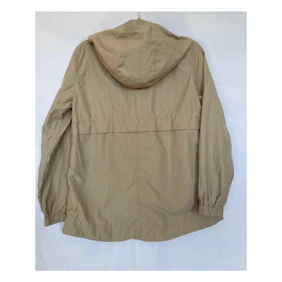 Eileen Fisher Khaki Tan Lightweight Hooded Windbreaker Jacket, XS - Picture 2 of 4